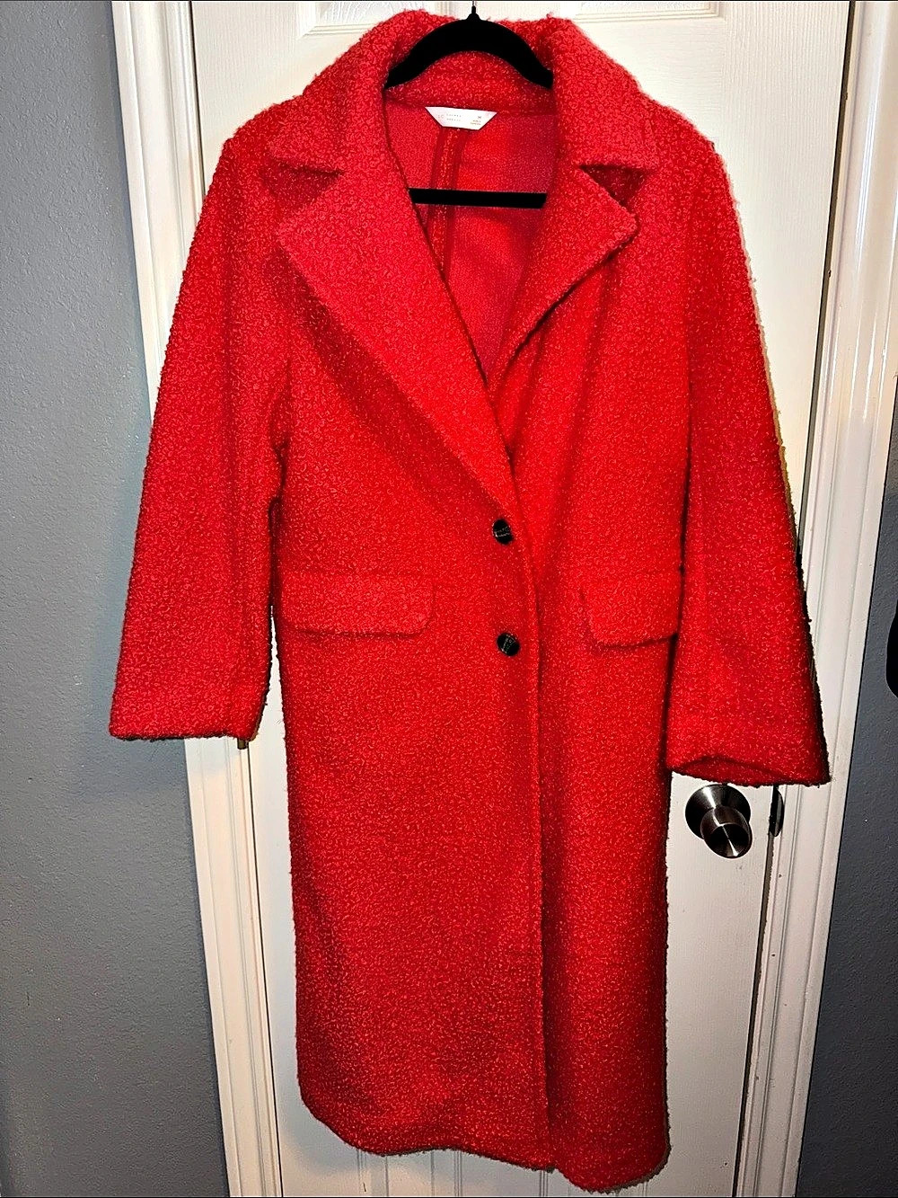 Lauren Conrad  Red/Orange Teddy Coat Size Medium Like New